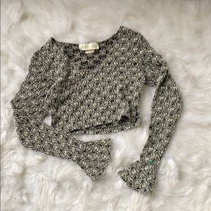 Charlotte Russe Tops - Bell Sleeve Knit Crop Top Charlotte Russe Tops - Bell Sleeve Knit Crop Top